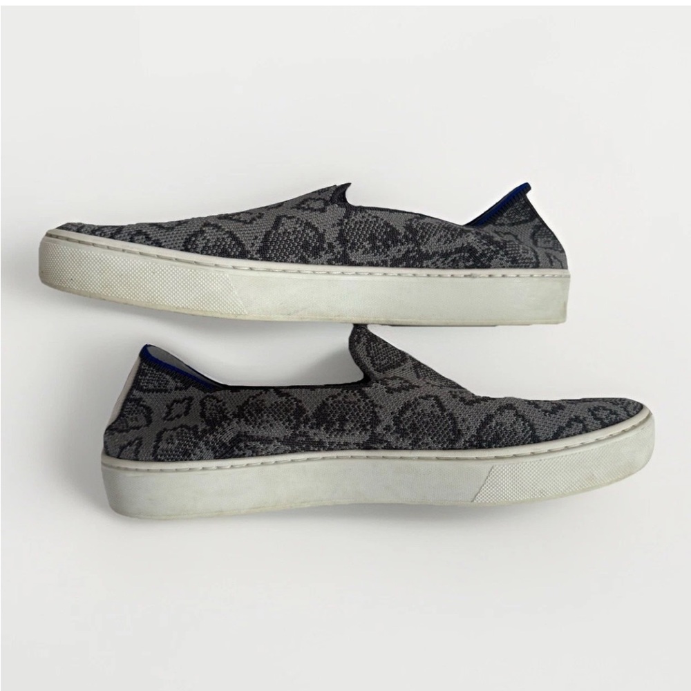 Rothy’s The Original Slip On Sneakers Shoes Grey Stone Snake Print Women’s Sz‎ 8 - Picture 5 of 9